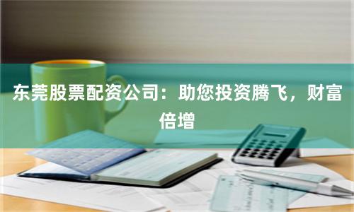 东莞股票配资公司：助您投资腾飞，财富倍增